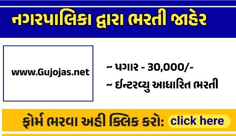 Kathlal Nagarpalika Recruitment 2026 – Walk-in Interview for City Manager