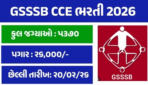 GSSSB CCE Recruitment 2026