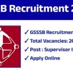 GSSSB Supervisor Instructor Recruitment 2026 – Apply Online for 203 Posts | OJAS Gujarat Notification