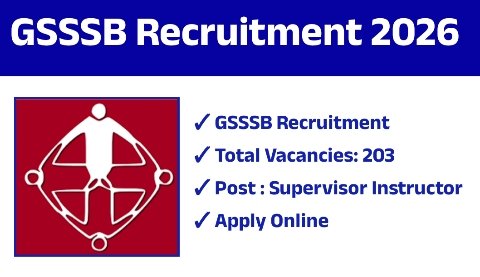 GSSSB Supervisor Instructor Recruitment 2026
