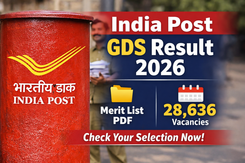 India Post GDS Result 2026 Released: Check State-Wise Merit List for 28,636 Posts