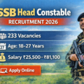 SSB Head Constable Recruitment 2026 Begins March 21: Apply for 233 Posts