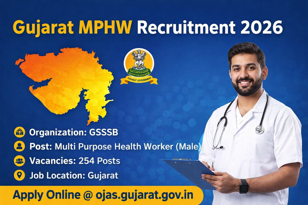 GSSSB MPHW Recruitment 2026: Apply Online for Multi Purpose Health Worker Vacancy